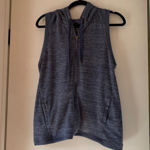 Zip up sleeveless hoodie